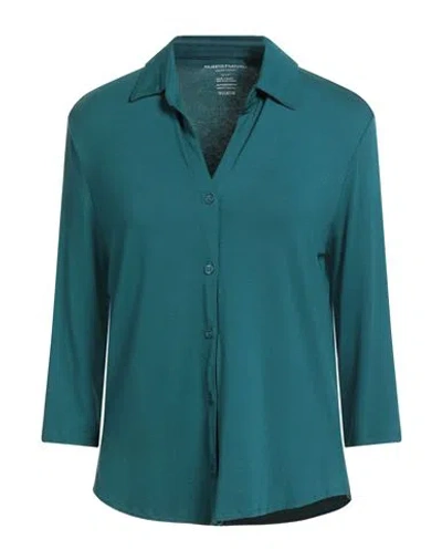 Majestic Filatures Woman Shirt Emerald Green Size 1 Viscose, Elastane