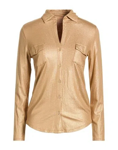Majestic Filatures Woman Shirt Gold Size 1 Viscose, Elastane