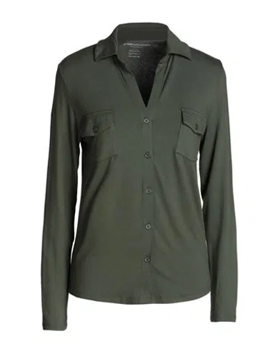 Majestic Filatures Woman Shirt Green Size 1 Viscose, Elastane