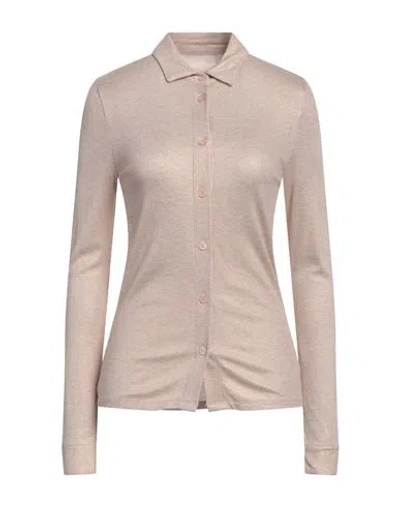 Majestic Filatures Woman Shirt Light Pink Size 1 Viscose, Elastane In Brown