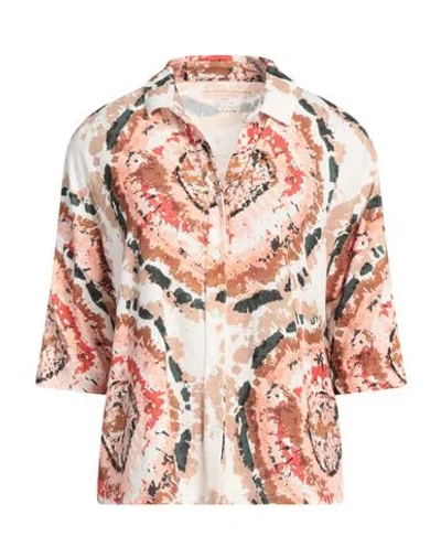 Majestic Filatures Woman Shirt Light Pink Size 1 Viscose, Linen, Elastane
