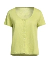 Majestic Filatures Woman T-shirt Lime Green Size 1 Linen, Elastane