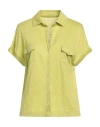 Majestic Filatures Woman Shirt Lime Green Size 1 Linen, Elastane In Green