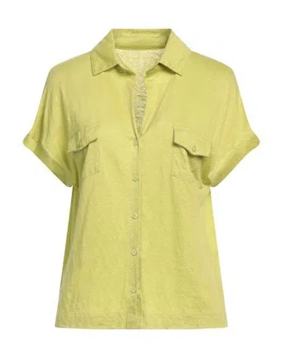 Majestic Filatures Woman Shirt Lime Green Size 1 Linen, Elastane