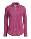 Majestic Filatures Woman Shirt Mauve Size 2 Cotton, Cashmere In Purple