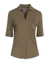 Majestic Filatures Woman Shirt Military Green Size 1 Viscose, Elastane