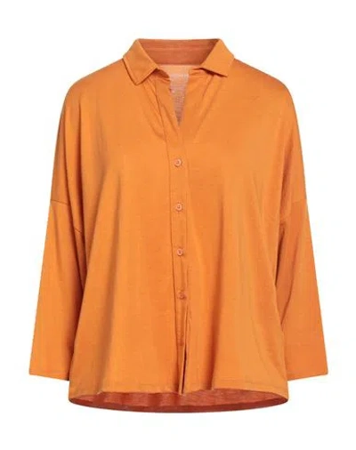 Majestic Filatures Woman Shirt Orange Size 2 Lyocell, Organic Cotton