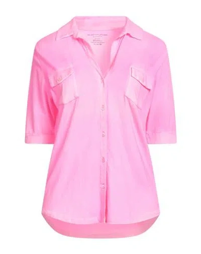 Majestic Filatures Woman Shirt Pink Size 2 Cotton, Elastane