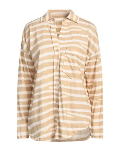 Majestic Filatures Woman Shirt Sand Size 1 Cotton In Beige