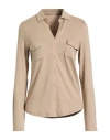 Majestic Filatures Woman Shirt Taupe Size 1 Viscose, Elastane In Brown