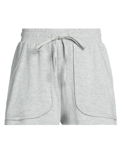 Majestic Filatures Woman Shorts & Bermuda Shorts Light Grey Size 1 Viscose, Elastane