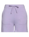 Majestic Filatures Woman Shorts & Bermuda Shorts Light Purple Size 3 Viscose, Elastane