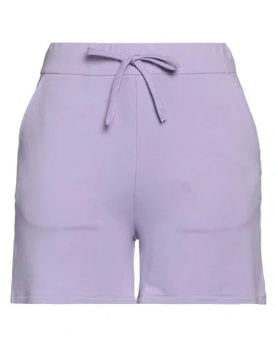Majestic Filatures Woman Shorts & Bermuda Shorts Light Purple Size 2 Viscose, Elastane