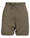 Majestic Filatures Woman Shorts & Bermuda Shorts Military Green Size M Organic Cotton, Elastane In Green