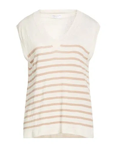 Majestic Filatures Woman Sweater Beige Size 1 Linen In Neutral