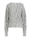 Majestic Filatures Woman Sweater Black Size 1 Mohair Wool, Polyamide, Merino Wool, Elastane In Gray
