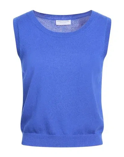 Majestic Filatures Woman Sweater Bright Blue Size 1 Cashmere
