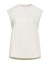 Majestic Filatures Woman Sweater Cream Size 4 Merino Wool In White