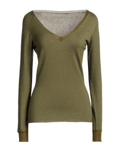Majestic Filatures Woman Sweater Dark Green Size 1 Cashmere In Brown