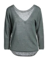 MAJESTIC MAJESTIC FILATURES WOMAN SWEATER DARK GREEN SIZE 1 LINEN