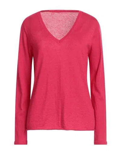 Majestic Filatures Woman Sweater Fuchsia Size 1 Cashmere In Pink