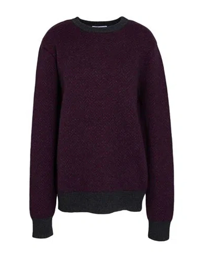 Majestic Filatures Woman Sweater Garnet Size M Wool, Cashmere In Burgundy