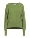 Majestic Filatures Woman Sweater Green Size 3 Cashmere