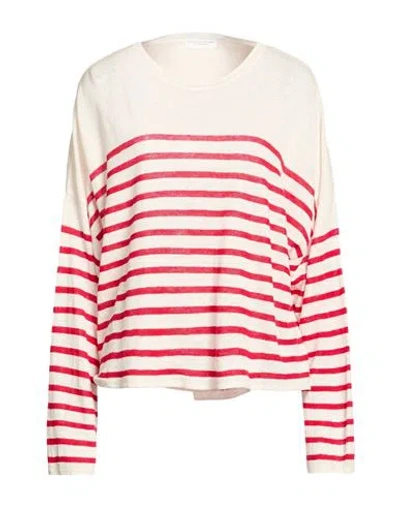 Majestic Filatures Woman Sweater Ivory Size 1 Linen In White