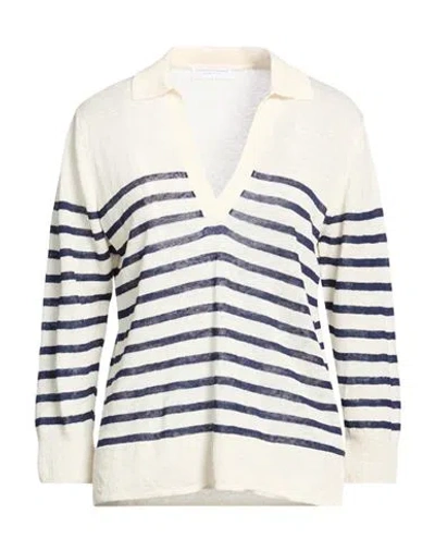 Majestic Filatures Woman Sweater Ivory Size 1 Linen In White
