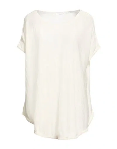 Majestic Filatures Woman Sweater Ivory Size 1 Linen In White