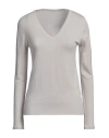 Majestic Filatures Woman Sweater Light Grey Size 1 Cashmere