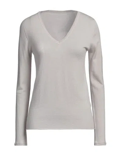 Majestic Filatures Woman Sweater Light Grey Size 1 Cashmere