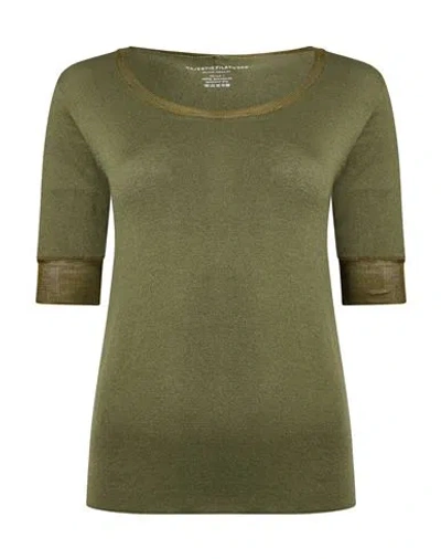 Majestic Filatures Woman Sweater Military Green Size 1 Cashmere