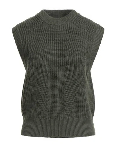 Majestic Filatures Woman Sweater Military Green Size 1 Merino Wool