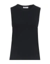 Majestic Filatures Woman Sweater Navy Size 1 Cotton, Elastane In Navy Blue