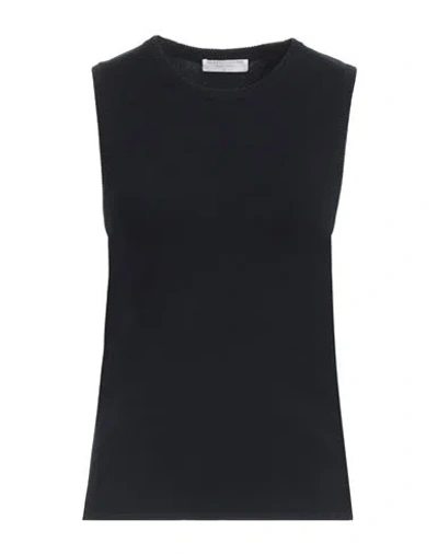 Majestic Filatures Woman Sweater Navy Size 1 Cotton, Elastane In Navy Blue