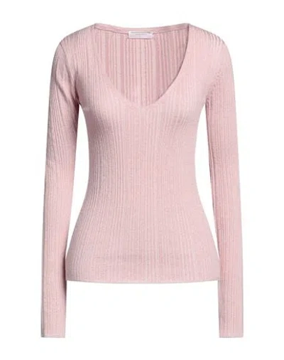 Majestic Filatures Woman Sweater Pink Size 1 Organic Cotton, Viscose, Elastane, Metallic Fiber