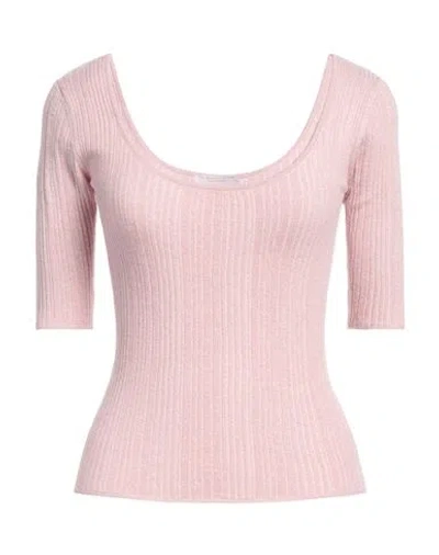 Majestic Filatures Woman Sweater Pink Size 1 Organic Cotton, Viscose, Elastane, Metallic Fiber