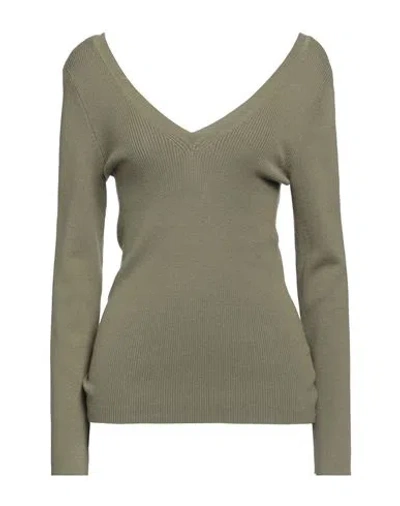 Majestic Filatures Woman Sweater Sage Green Size 1 Organic Cotton, Elastane