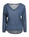 Majestic Filatures Woman Sweater Slate Blue Size 1 Linen