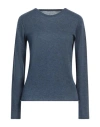 Majestic Filatures Woman Sweater Slate Blue Size 3 Cashmere