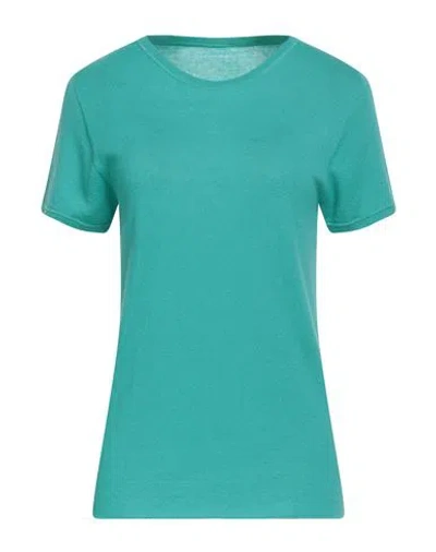Majestic Filatures Woman Sweater Turquoise Size 1 Cashmere In Blue