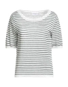 Majestic Filatures Woman Sweater White Size 1 Linen In Gray