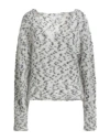 Majestic Filatures Woman Sweater White Size 1 Mohair Wool, Polyamide, Merino Wool, Elastane