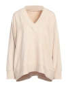 Majestic Filatures Woman Sweatshirt Beige Size 4 Viscose, Elastane