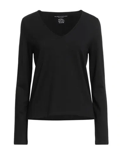 Majestic Filatures Woman Sweatshirt Black Size 1 Viscose, Elastane