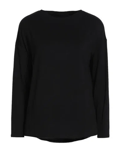 Majestic Filatures Woman Sweatshirt Black Size 2 Viscose, Elastane