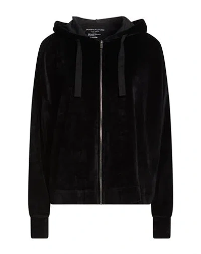 Majestic Filatures Woman Sweatshirt Black Size 3 Organic Cotton, Modal, Elastane