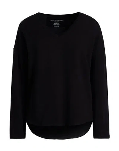 Majestic Filatures Woman Sweatshirt Black Size 3 Viscose, Elastane