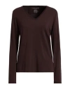 Majestic Filatures Woman Sweatshirt Chocolate Brown Size 2 Viscose, Elastane In Brown